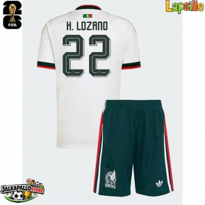Meksiko Hirving Lozano #22 Vieraspaita Lapsille MM-kisat 2026 Lyhythihainen (+ shortsit)